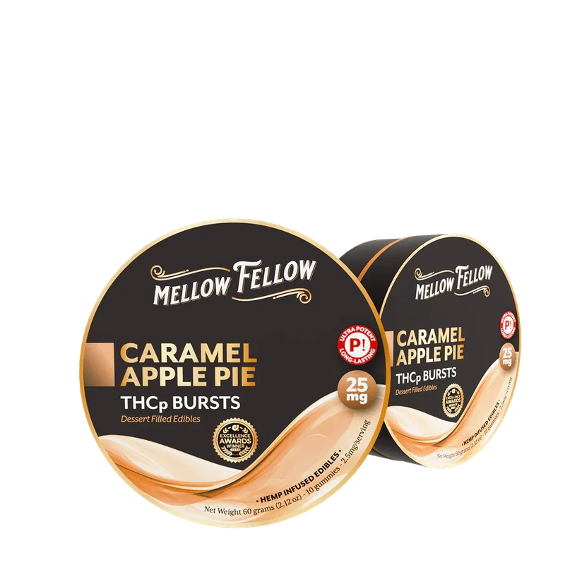 Mellow Fellow THCp Bursts Caramel Apple Pie gummies